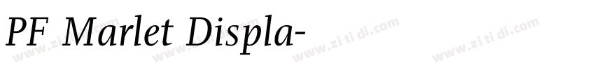 PF Marlet Displa字体转换
